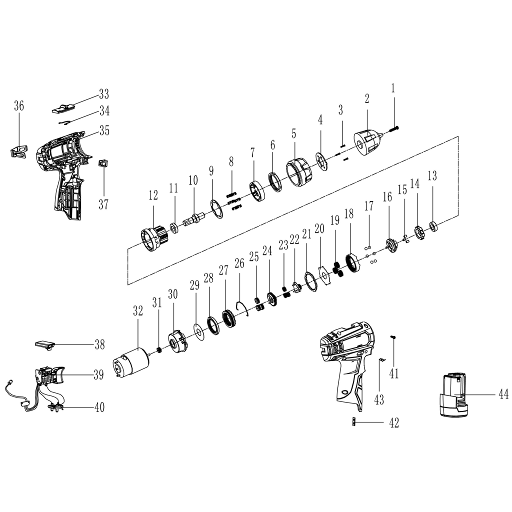 Дрель - шуруповерт ДА-12-2-Ли КМ1