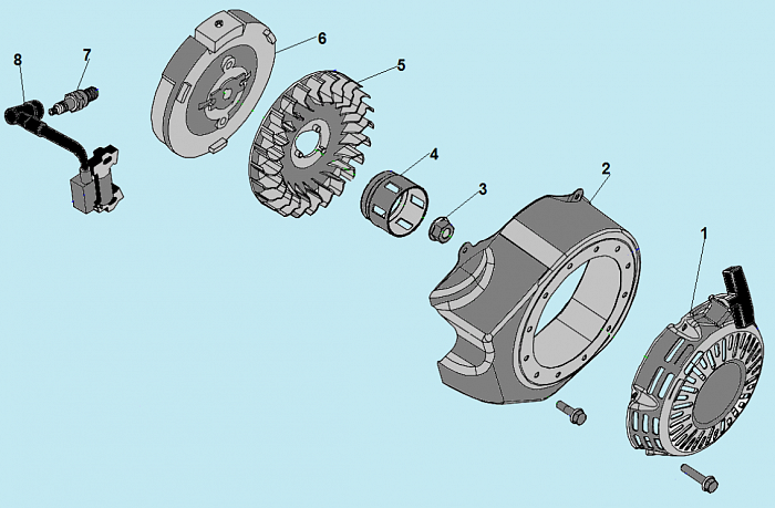 5 СТАРТЕР - МАГНЕТО - МАХОВИК ГЕНЕРАТОР CHAMPION IGG3600