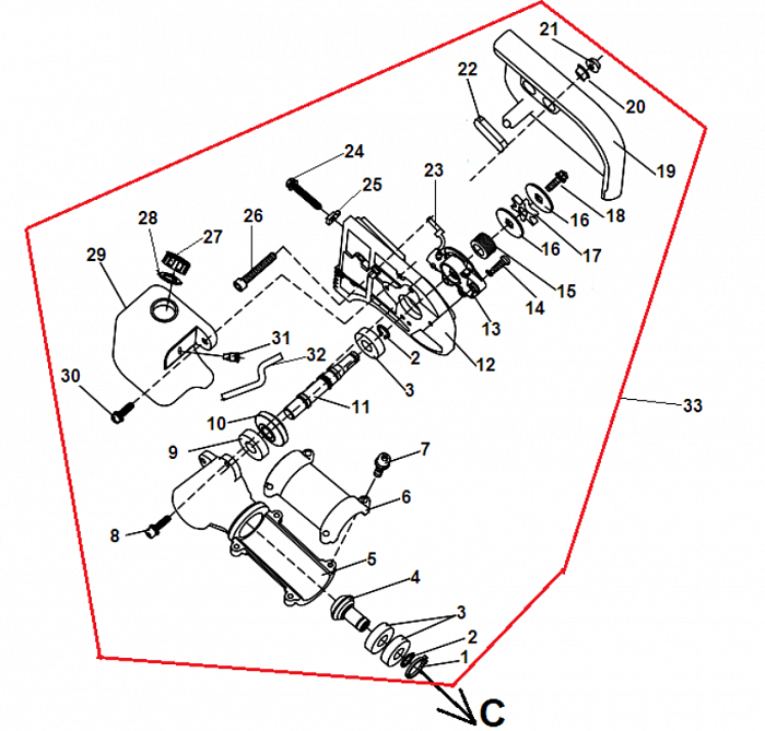 3 РЕДУКТОР ВЫСОТОРЕЗ CHAMPION PP126